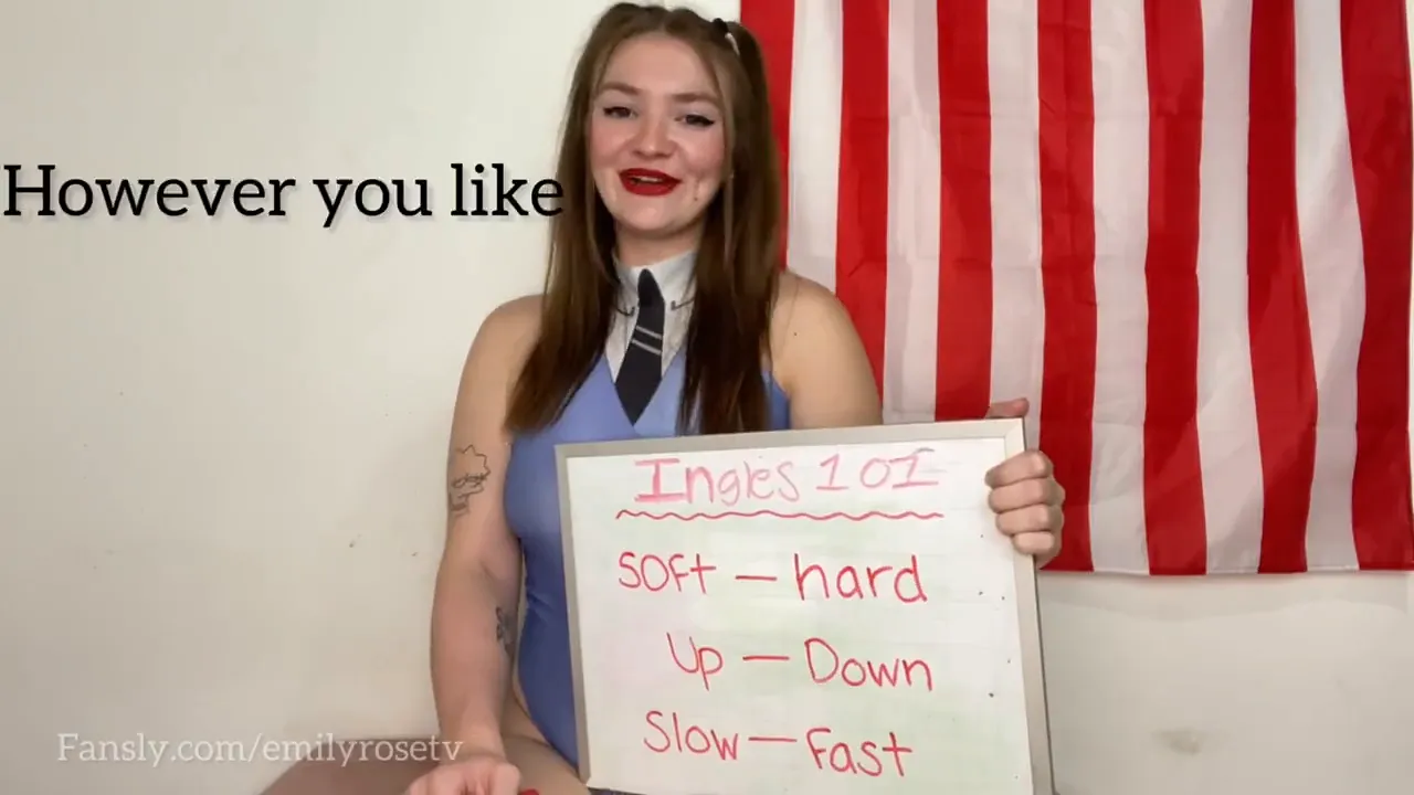 Spanish teacher role plays with student before getting a creampie