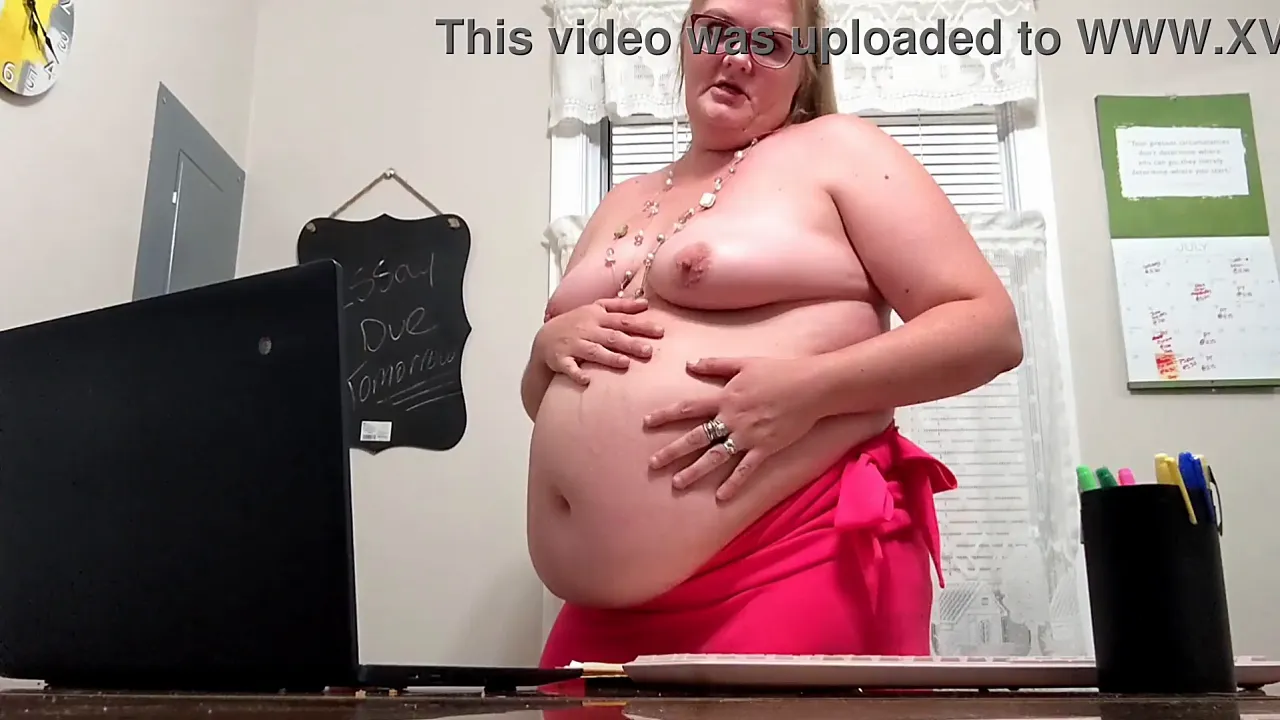 Pregnant teacher seduces student in the office