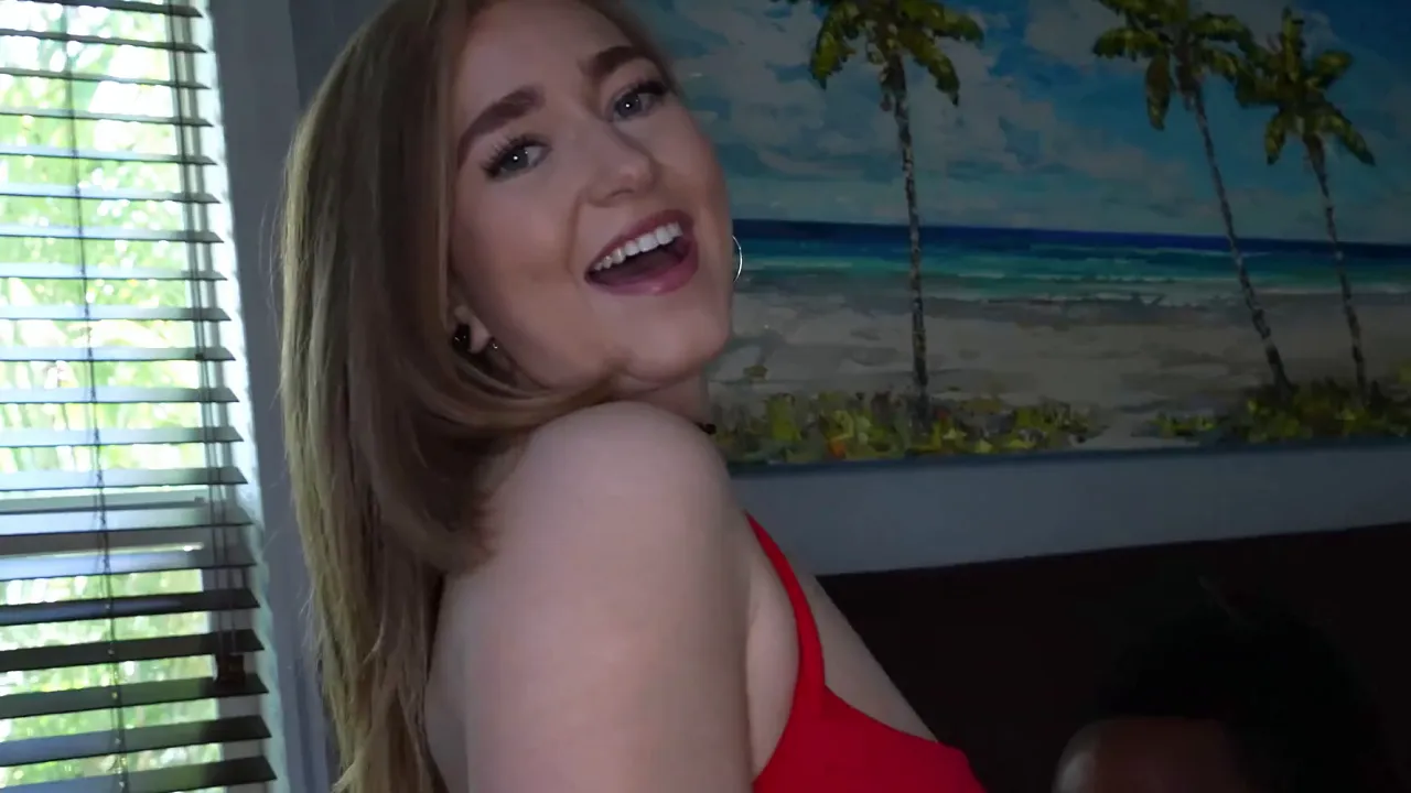 Redhead hotwife trains her big ass for BBC and blows him before anal