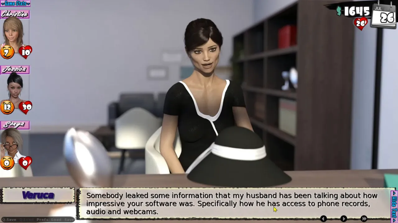 Virtual babysitter plays and chats in a new office routine