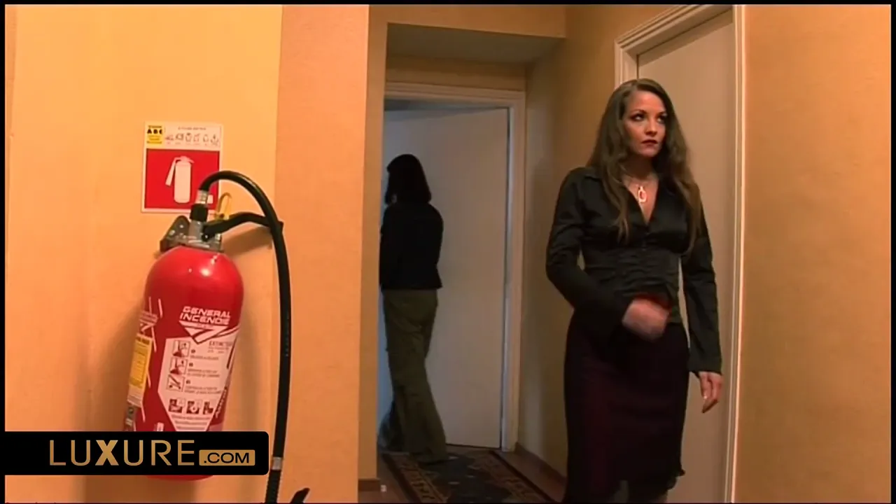 Room service busty brunette joins threesome with Jennifer Stone and Oksana