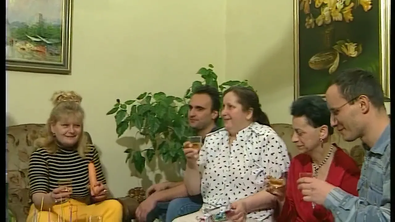 Grandma and grandpa have an orgy with young women at the tea party