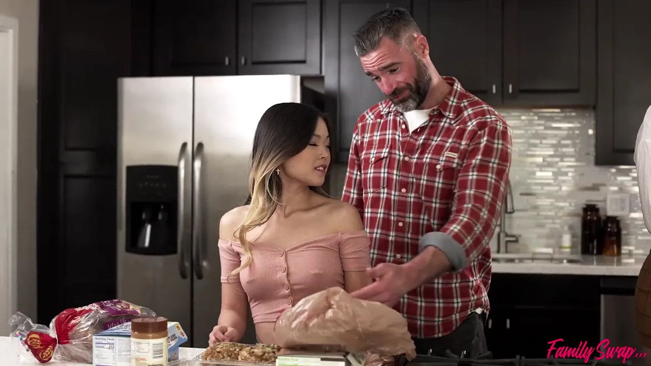 Petite Asian stepdaughter Lulu Chu gets fucked by stepfather Charles Dera while busty