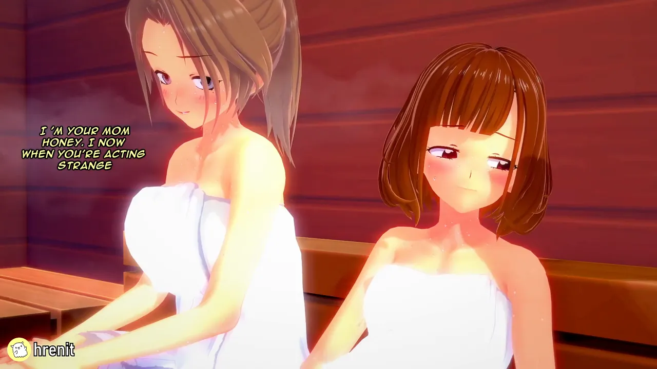 Stepmom takes a sauna in 3D