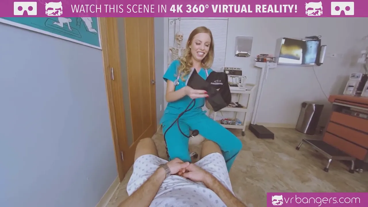 Blonde MILF nurse Britney Amber teases patients with big tits and blowjobs in hardcore POV