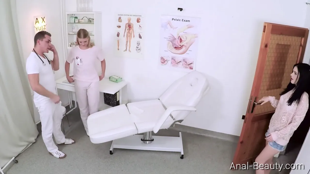 Doctor roleplay threesome with Anie Darling and Violette
