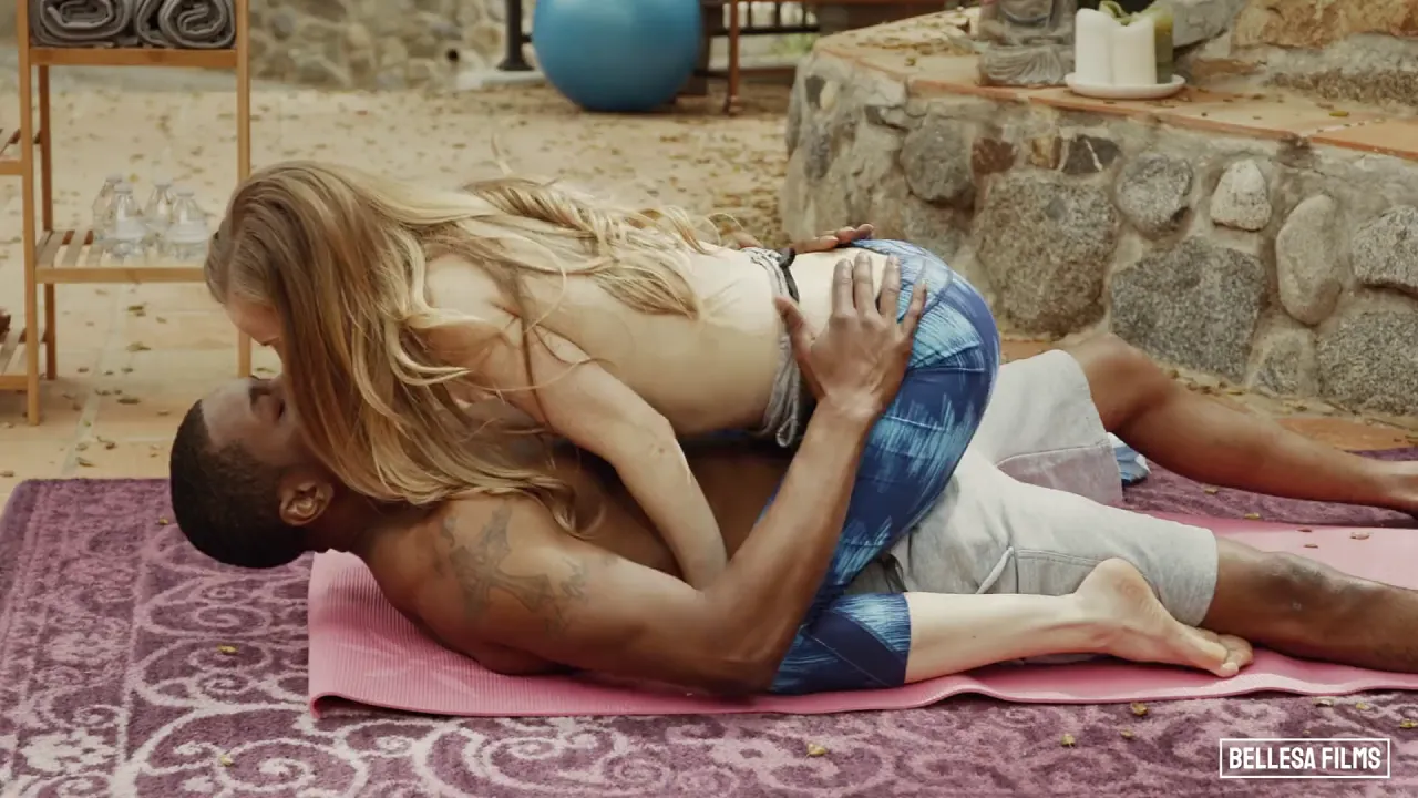Yoga instructor Karla Kush gets plowed hard by Isiah Maxwell's huge cock in public