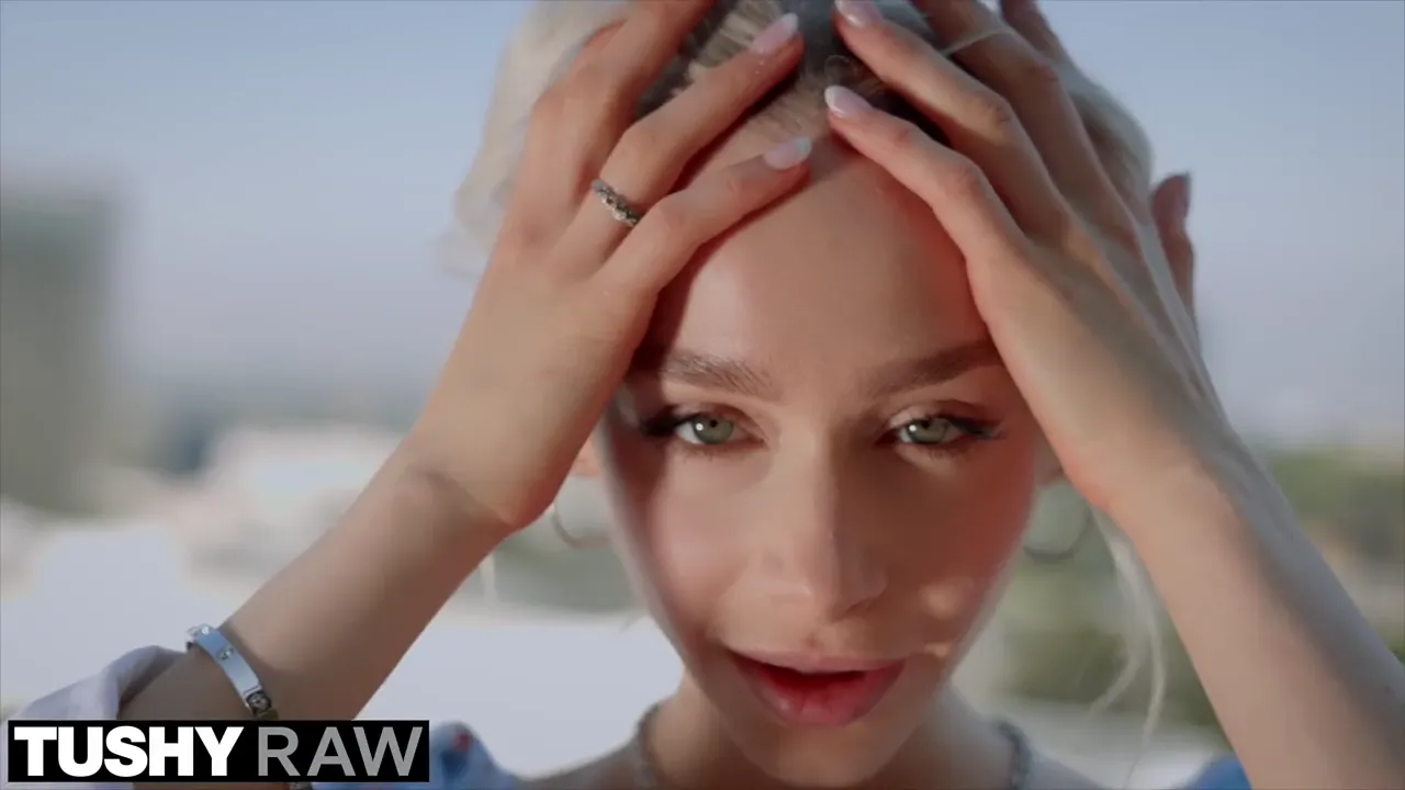 Petite model Scarlett Hampton gives a deepthroat POV blowjob then gets her tight asshole