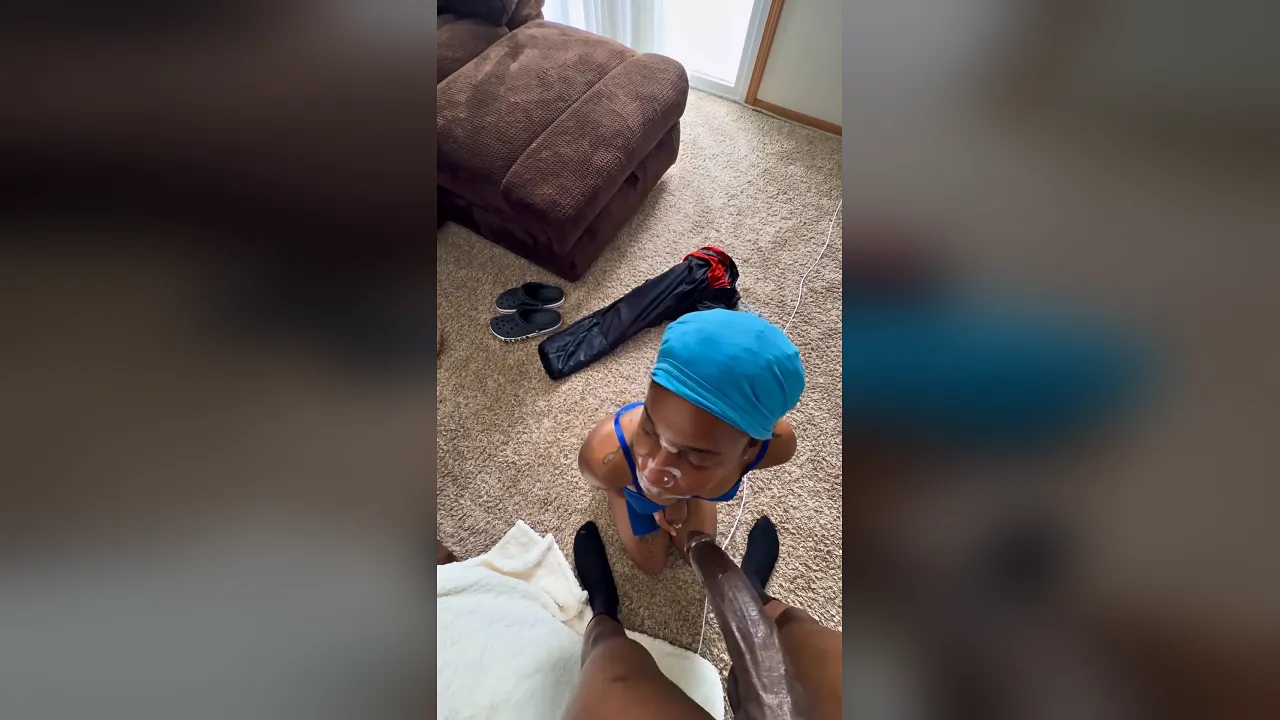 Relaxed POV blowjob and facial