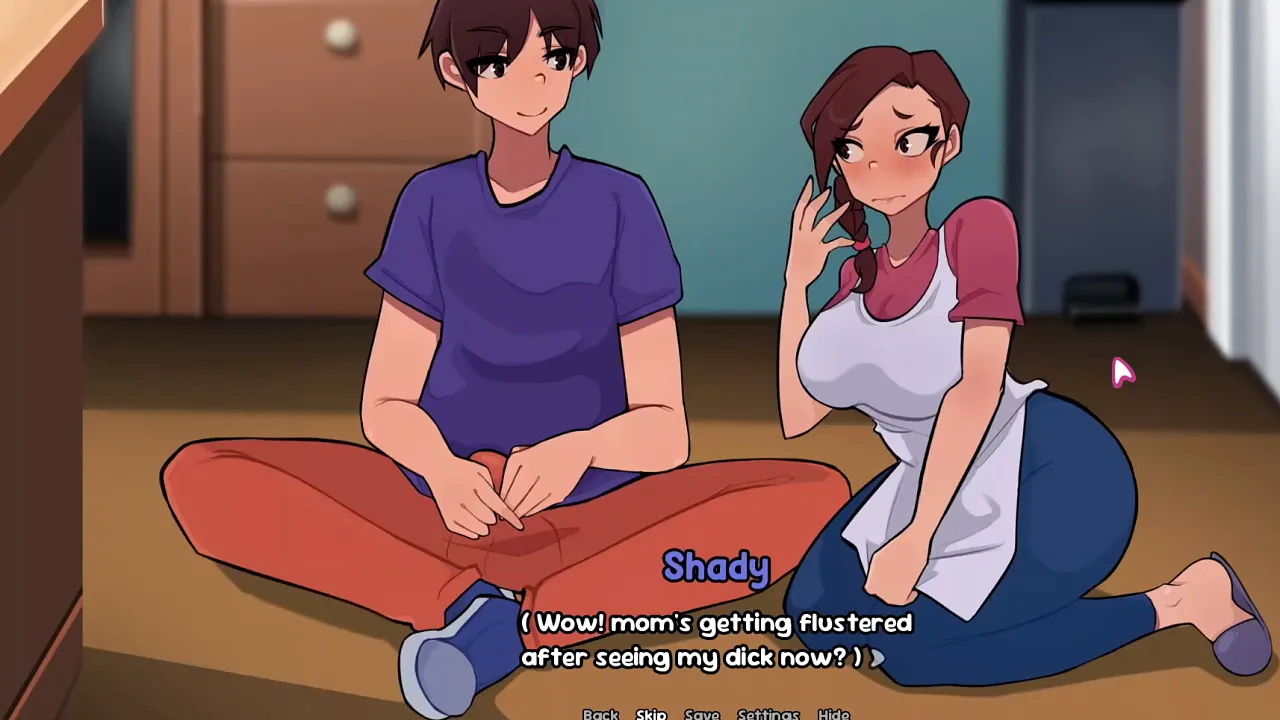 Stepmom shocked by stepson's huge dick in this porn game