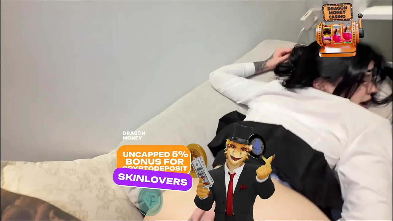 Goth secretary deepthroats her boss's big cock and rides him in the office