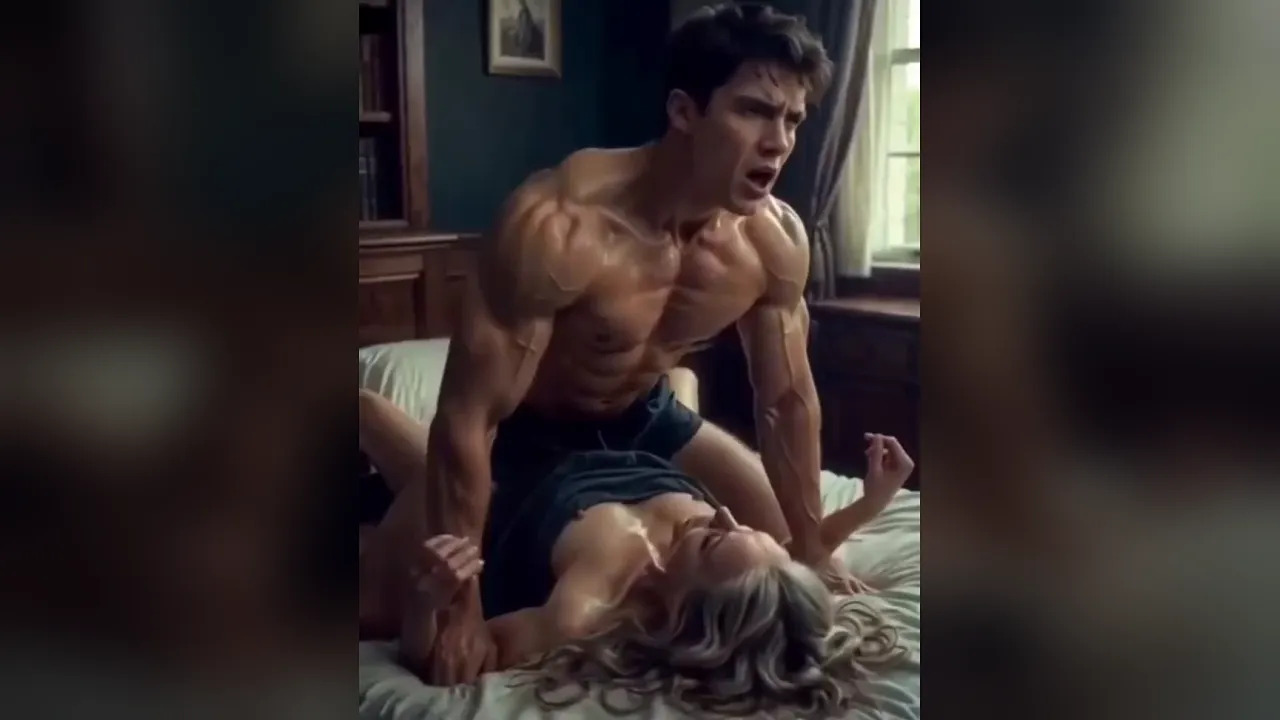 Bitchy mature teacher gets fucked hard by her muscular student in an AI-generated roleplay