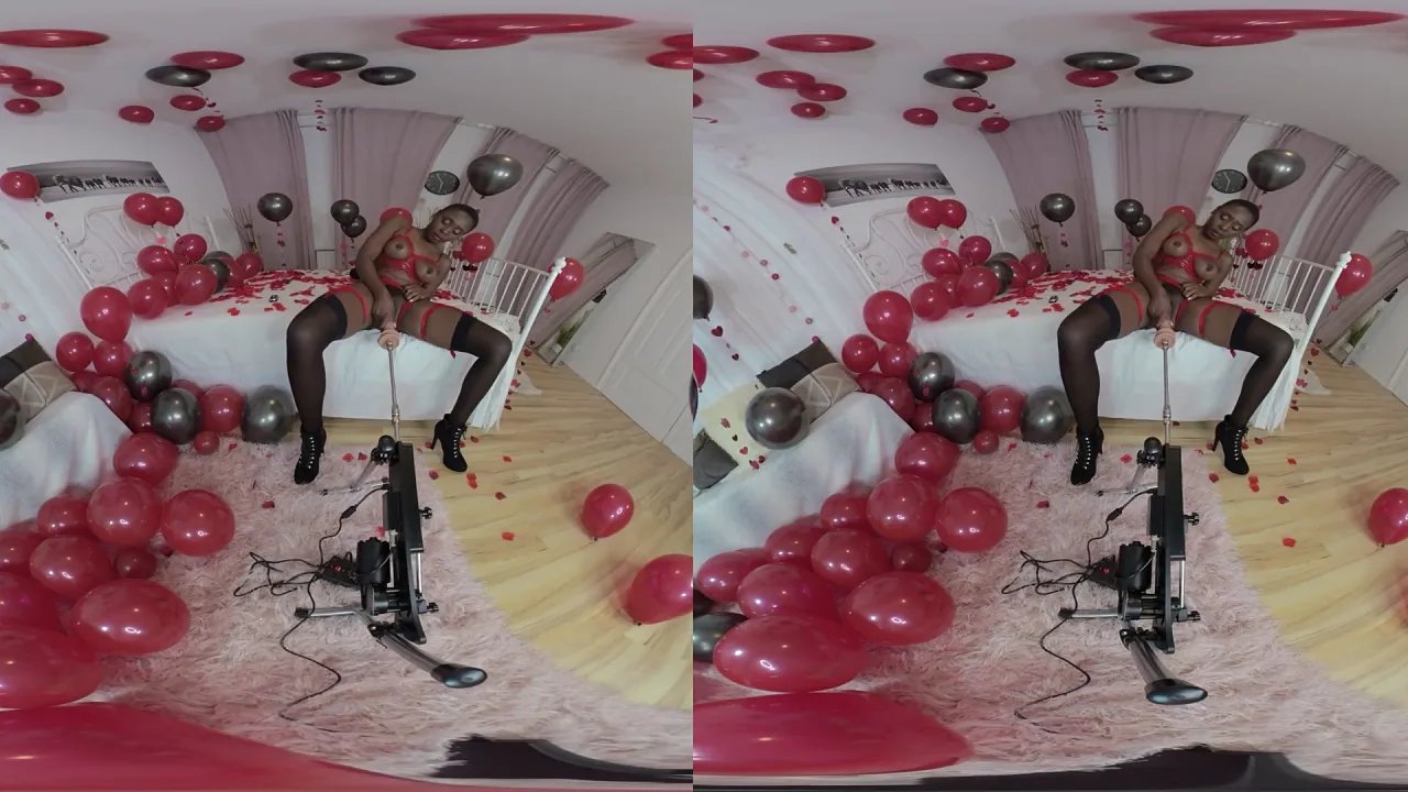 Zaawaadi masturbates and has an intense orgasm on Valentine's Day in VR POV