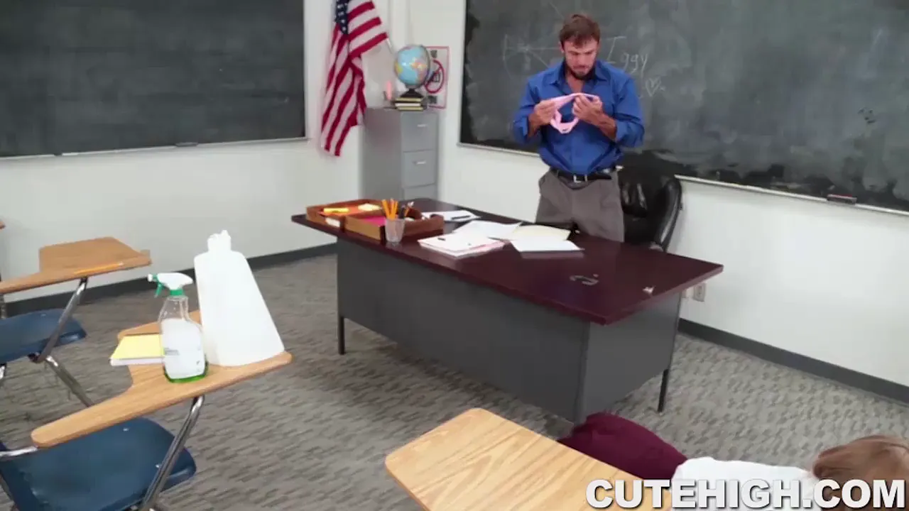 Petite student blows teacher and gets fucked hard