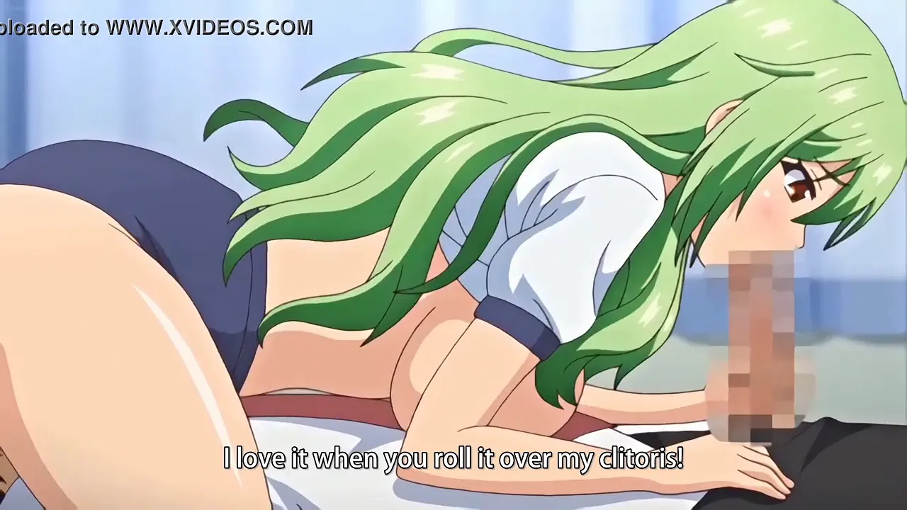 Green-haired busty teacher in gym shorts gets fucked doggystyle and creampied by her