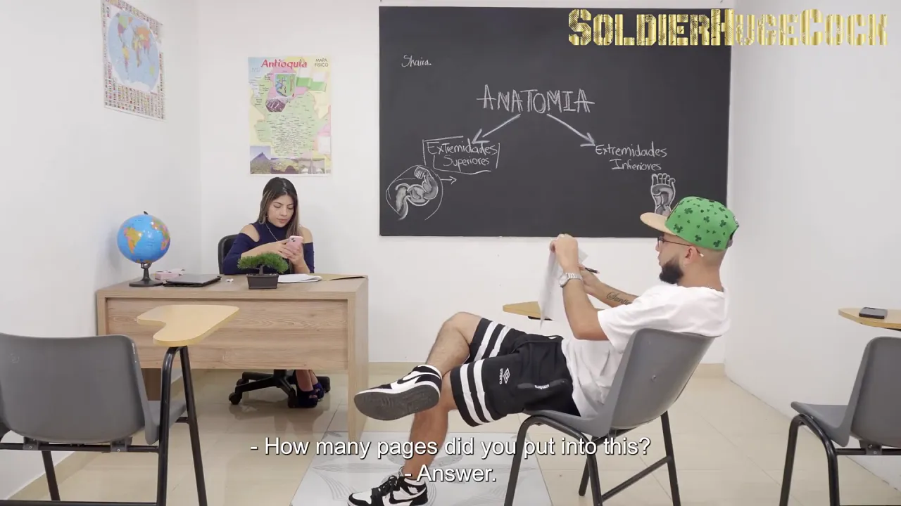 Blonde Latina teacher gets her pussy licked by Soldier Huge Cock then cums in her mouth