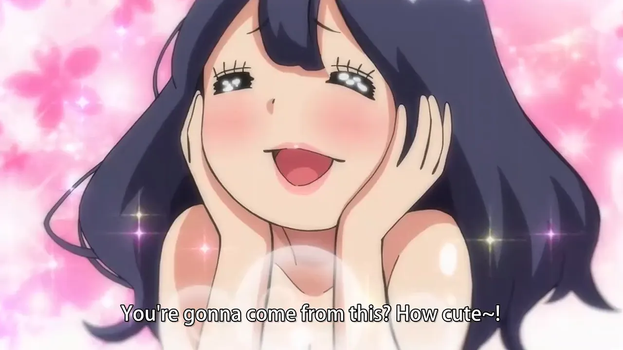 Hentai cartoon of busty MILF seducing student and licking his balls