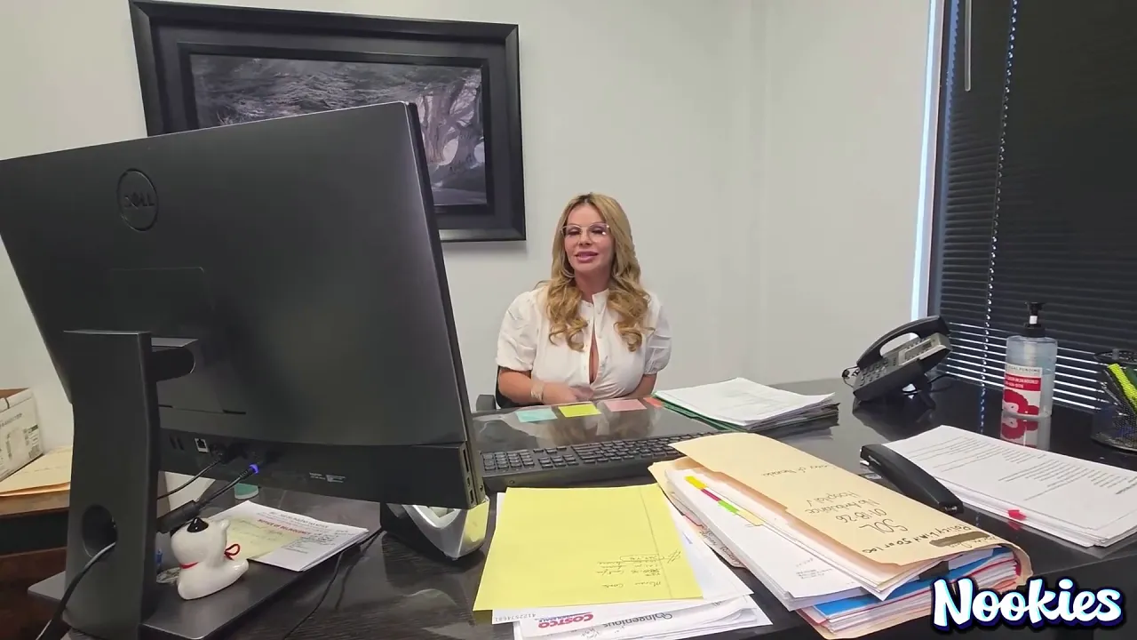 Blonde HR manager Misty Caitlin fucks new hire with big tits and ass