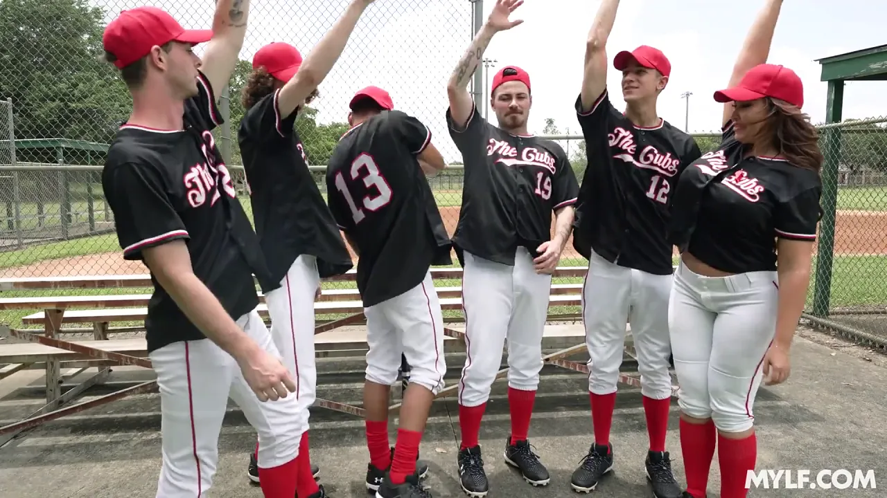 BBW MILF Callie Brooks rides cock hard after baseball game