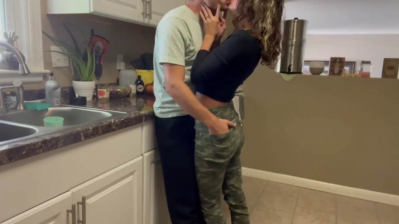 Sexy MILF Joey Lee gives her husband multiple blowjobs and creampies throughout the day
