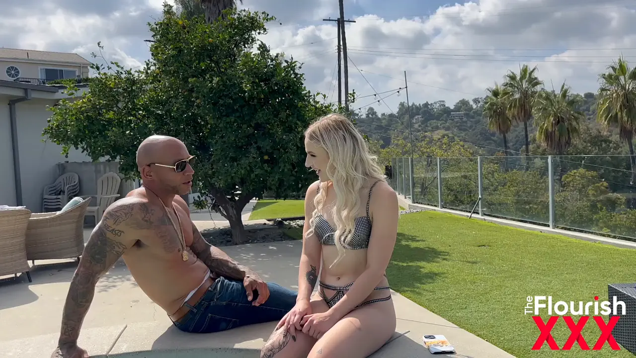 Blonde Sage Rabbit blows and fucks Trucifer Deville in hardcore reality interracial scene