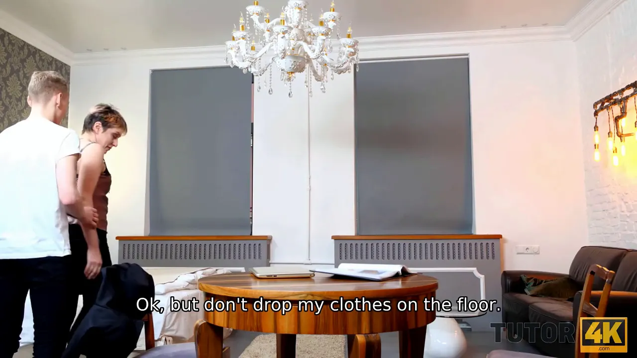 Russian mature tutor gets a brutal blowjob and fucked by her student Martin Spell
