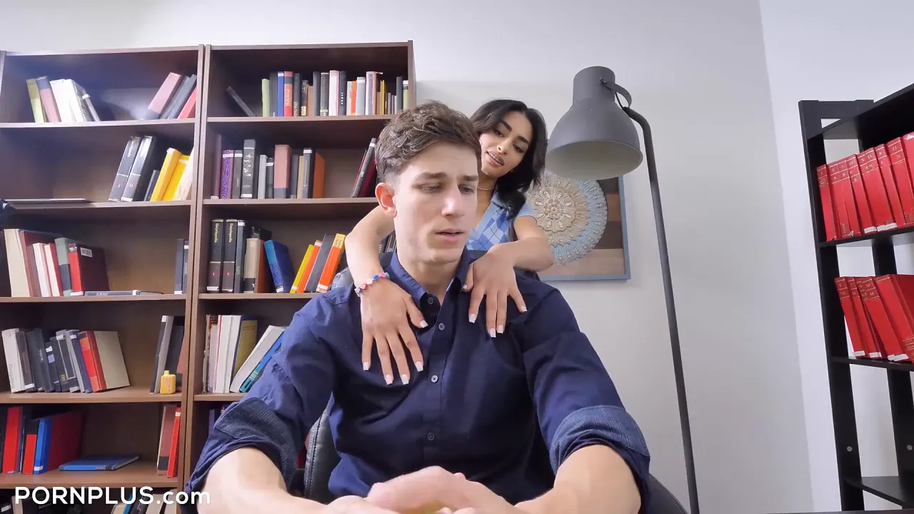 Latina babe Vanessa Moon sucks teacher's cock and masturbates with dildo until he cums on