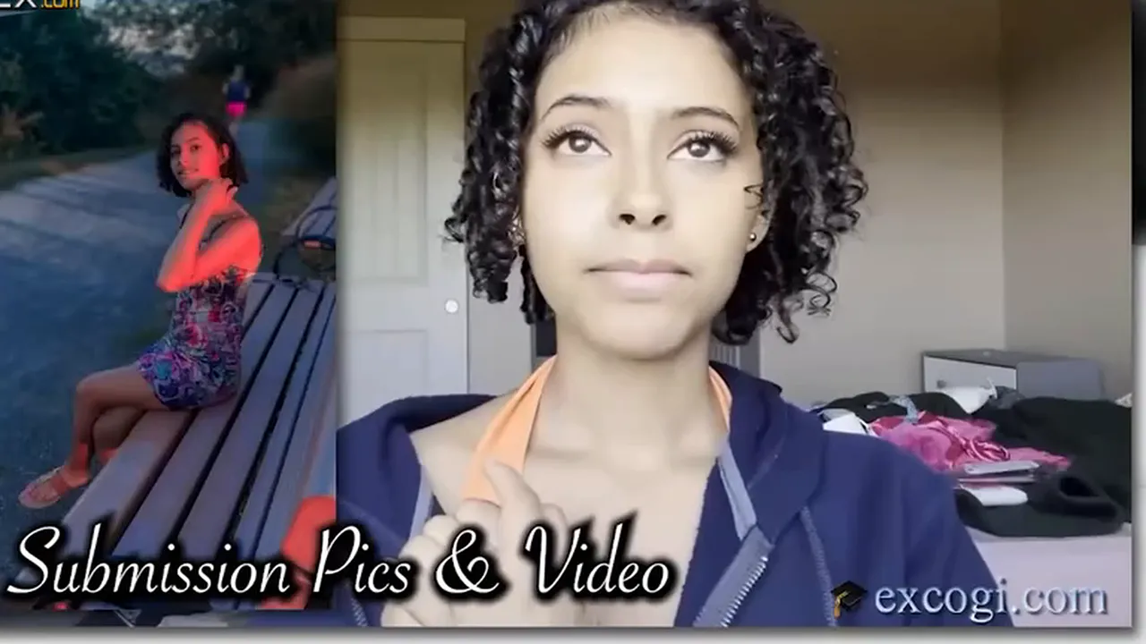 Petite curly ebony Dani Diaz sucks cock and fucks with glass dildo in casting scene