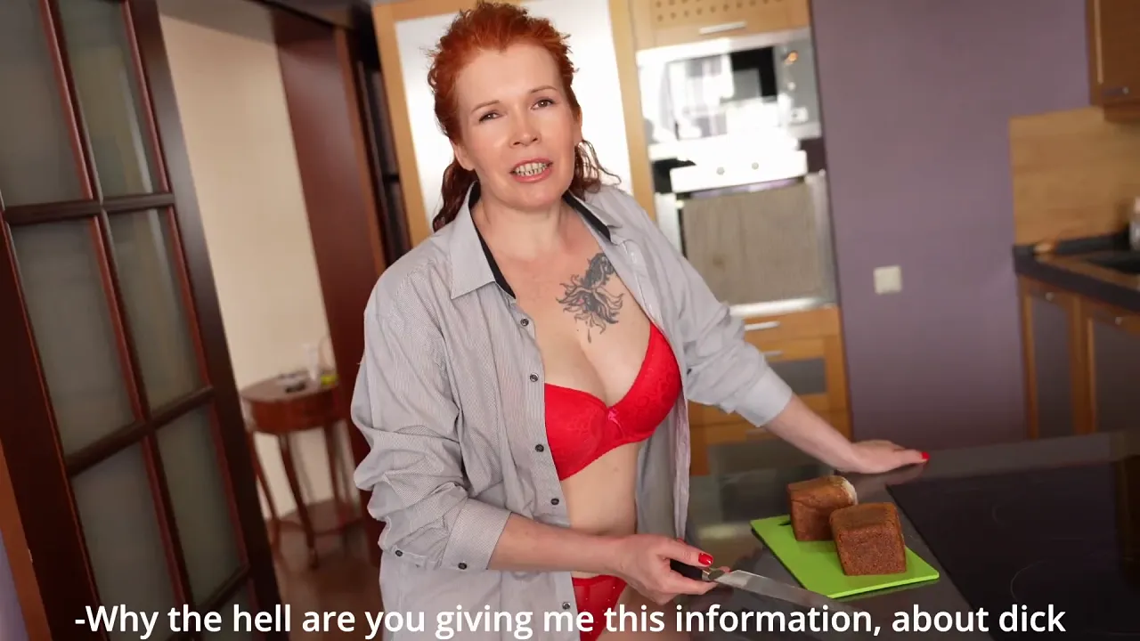 Red-haired MILF helps her stepson with his persistent Viagra boner