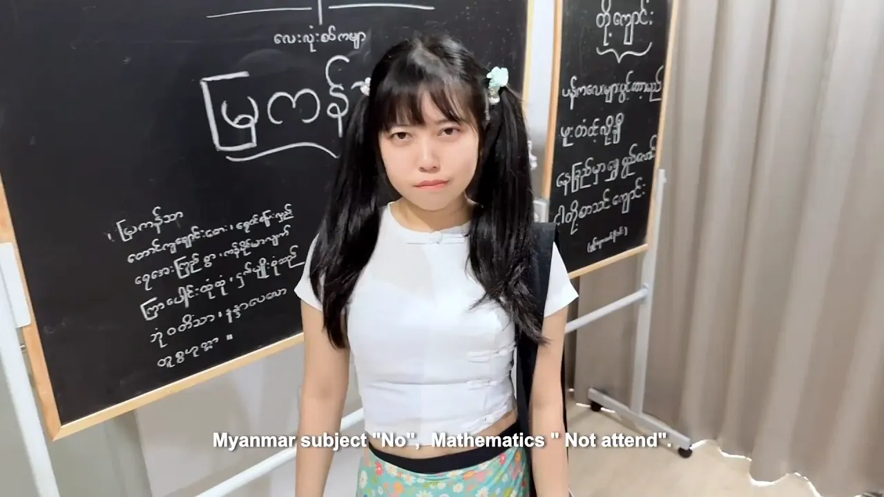 Asian amateur seduces her teacher for anal sex
