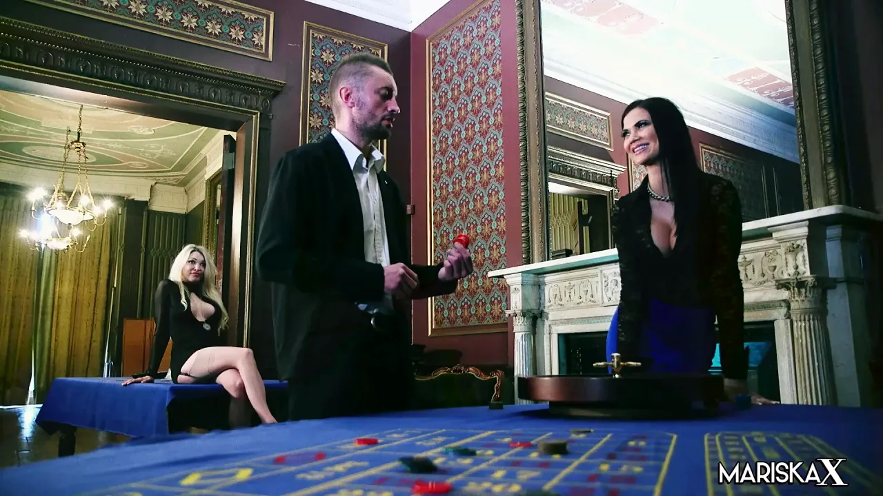 Jasmine Jae and Mariska X seduce Sam Bourne in stockings while Tamara Grace watches