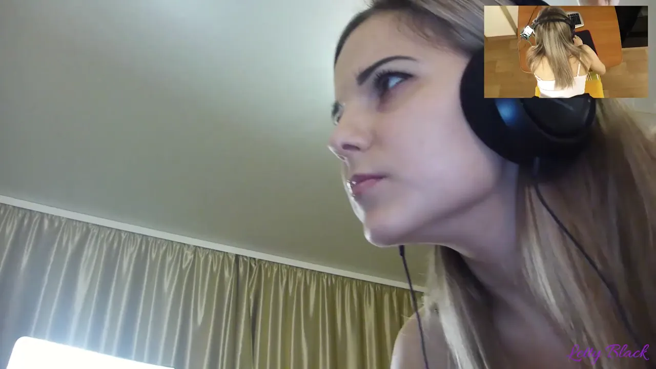 Streamers Letty Black and Ian Black have hardcore doggystyle sex while she plays a game