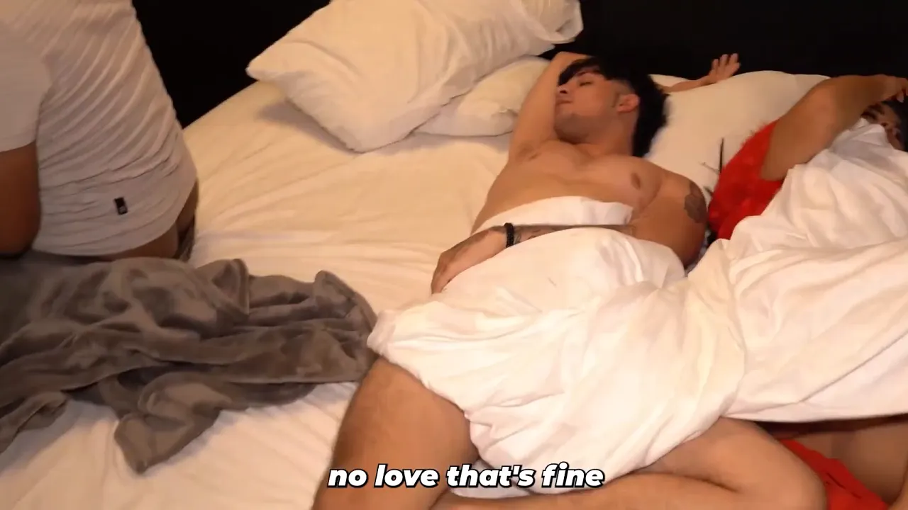 Big ass Latina MILF fucks stepson next to her hubby