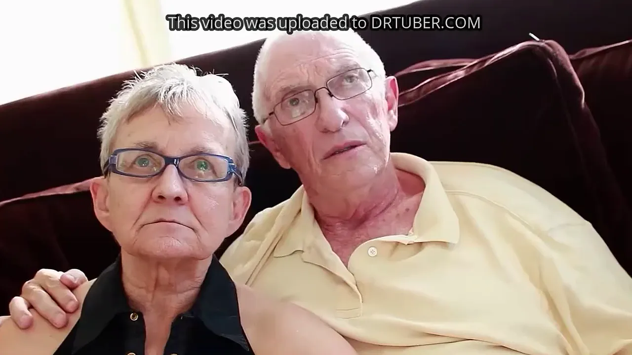 Old married couple enjoys their first old/young threesome with a young man