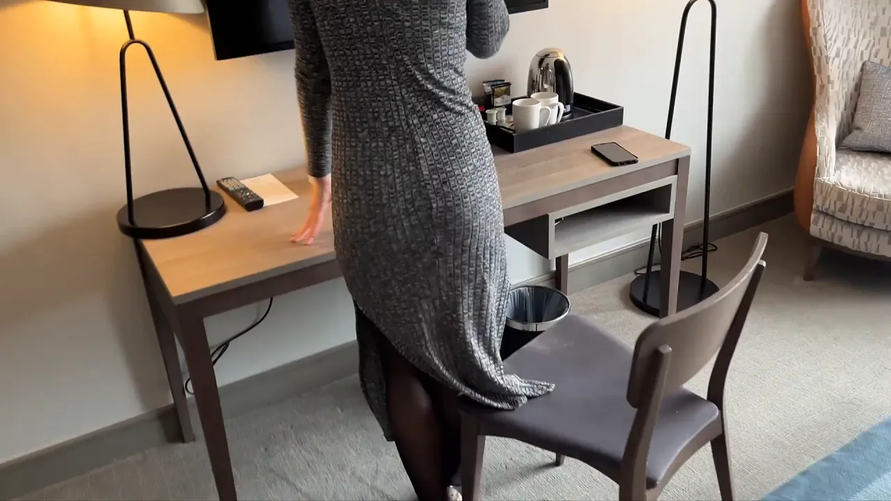 MILF stepmom shares her hotel room bed and ass with stepson
