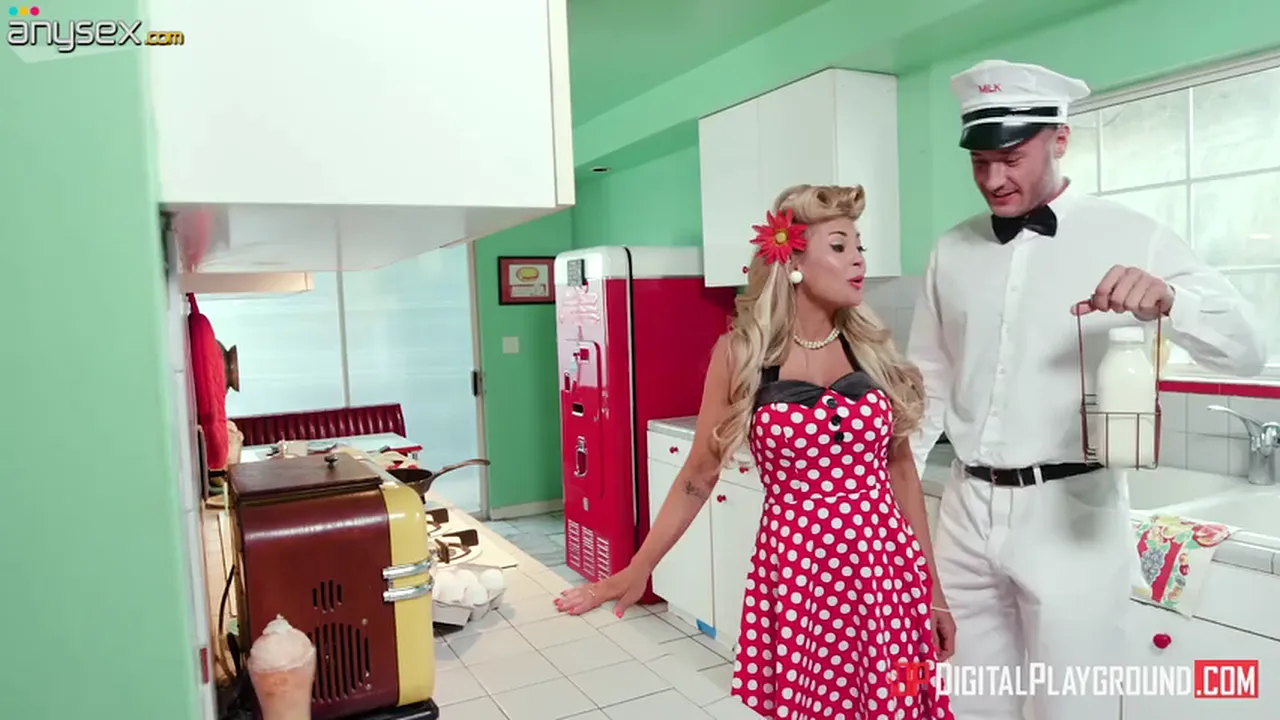 Pinup MILF Kayla Kayden cheats on her husband with handsome captain Danny Mountain