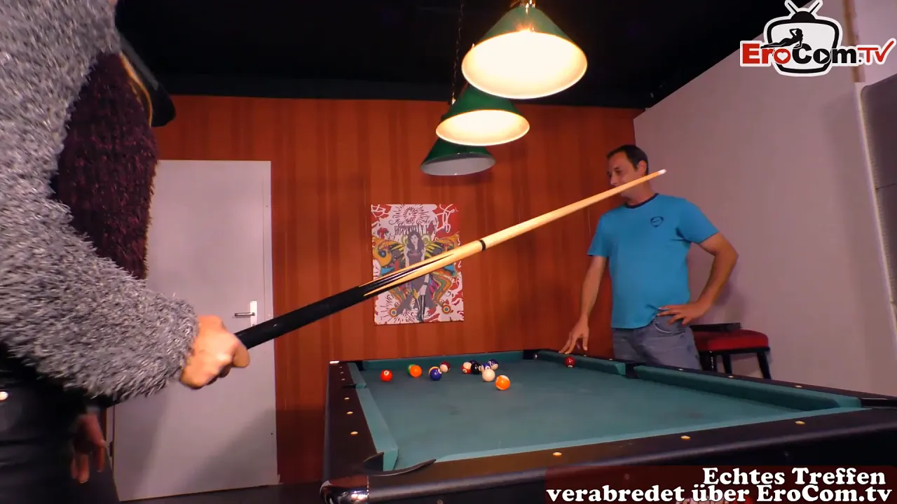 Skinny German blonde housewife has sex at home