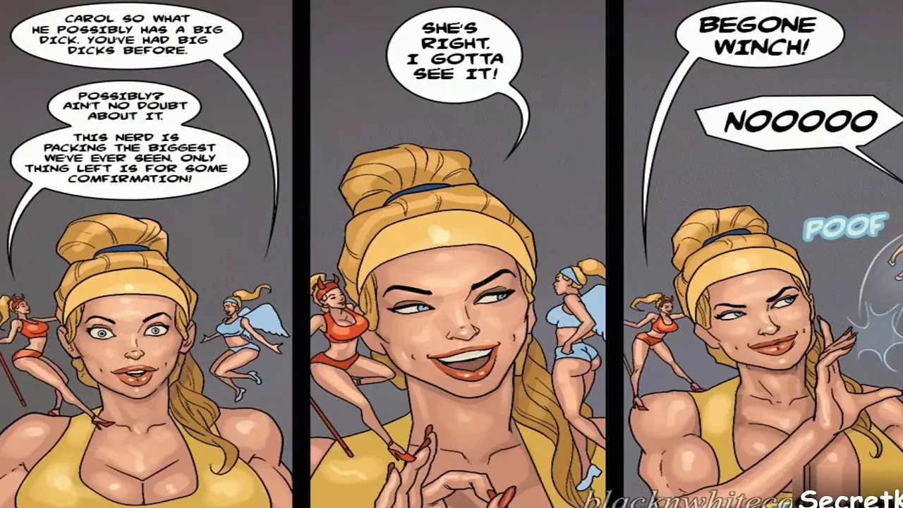 Cartoon gym teacher seduces nerd for her big BBC