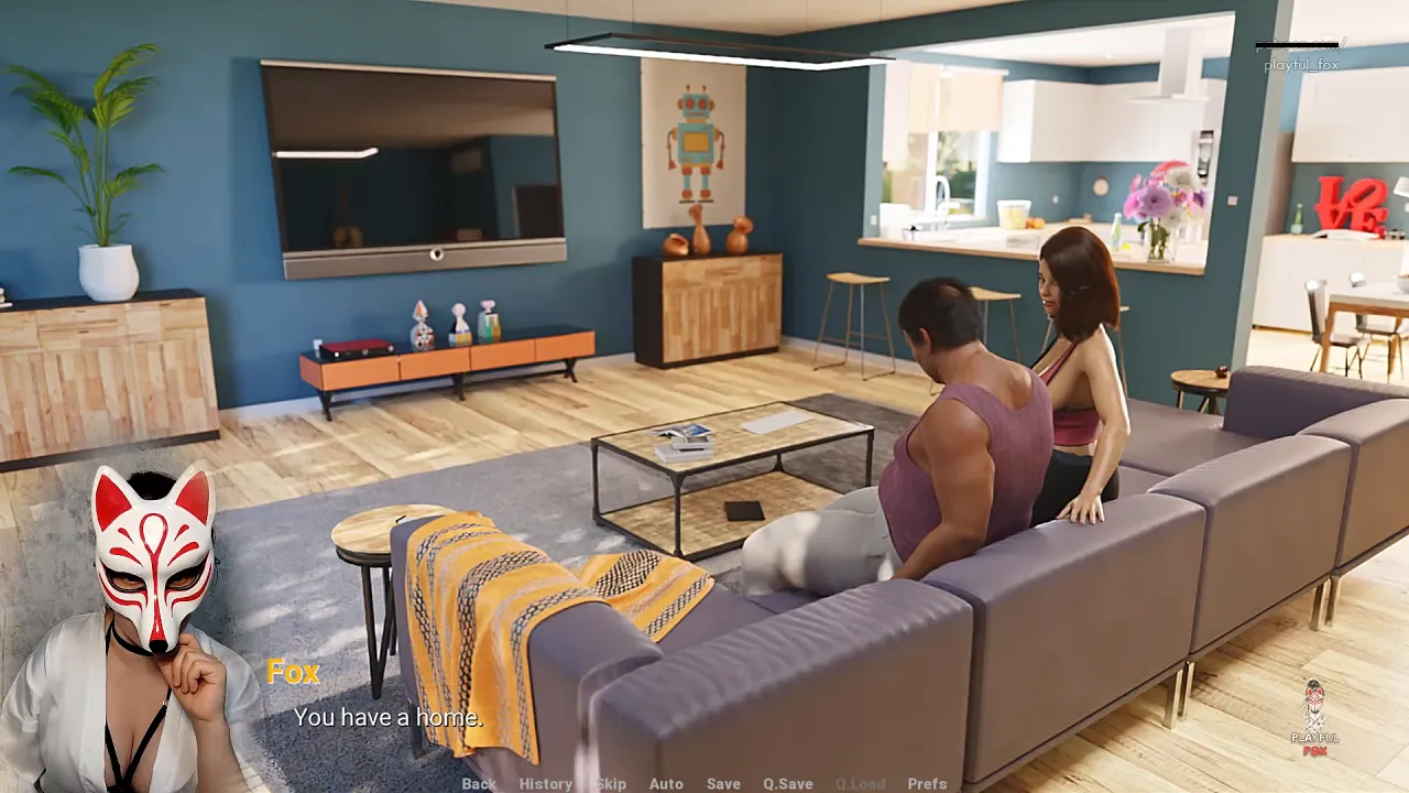 Playful Fox plays busty redhead stepmom in In a Scent porn visual novel