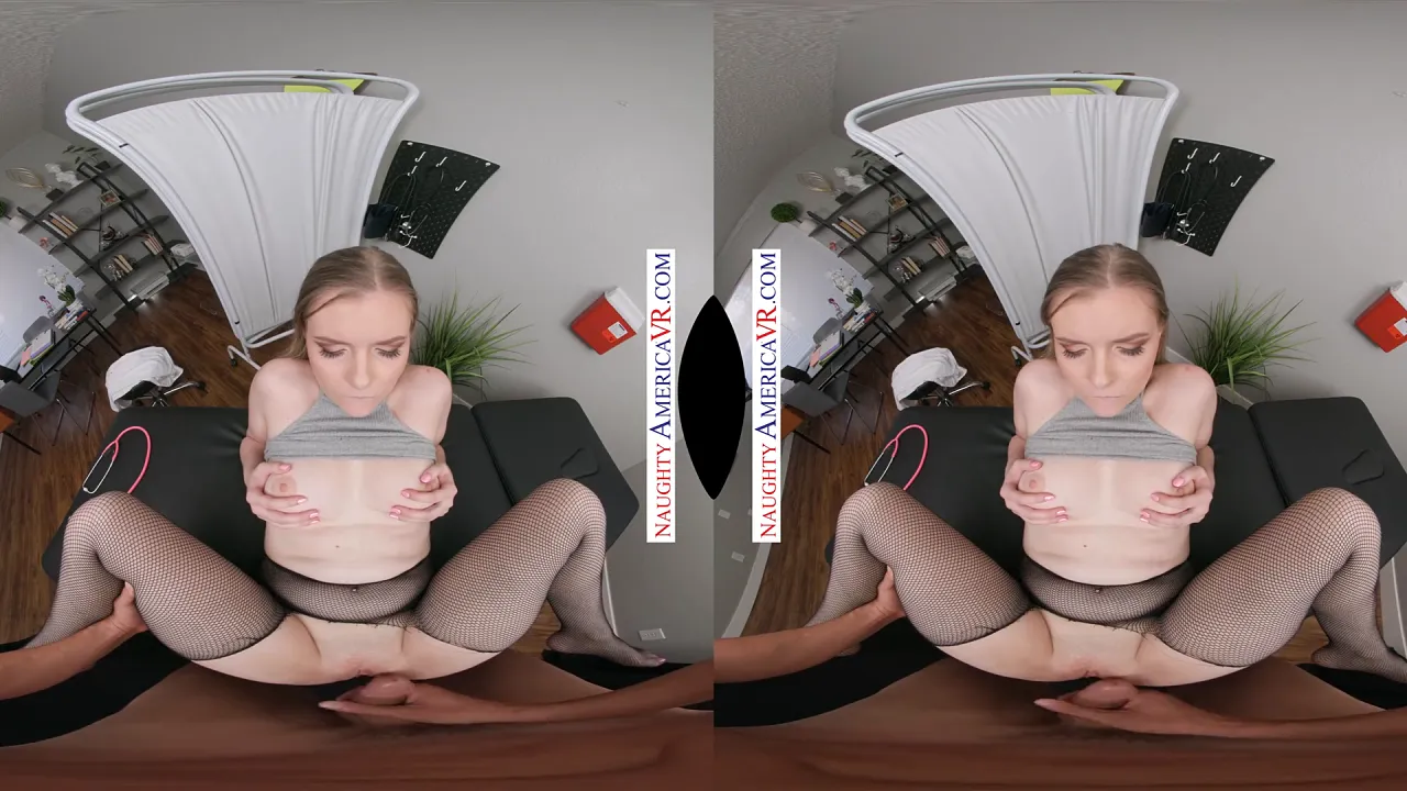 Dr. Harlow West gives a blowjob in her nurse uniform while filming POV