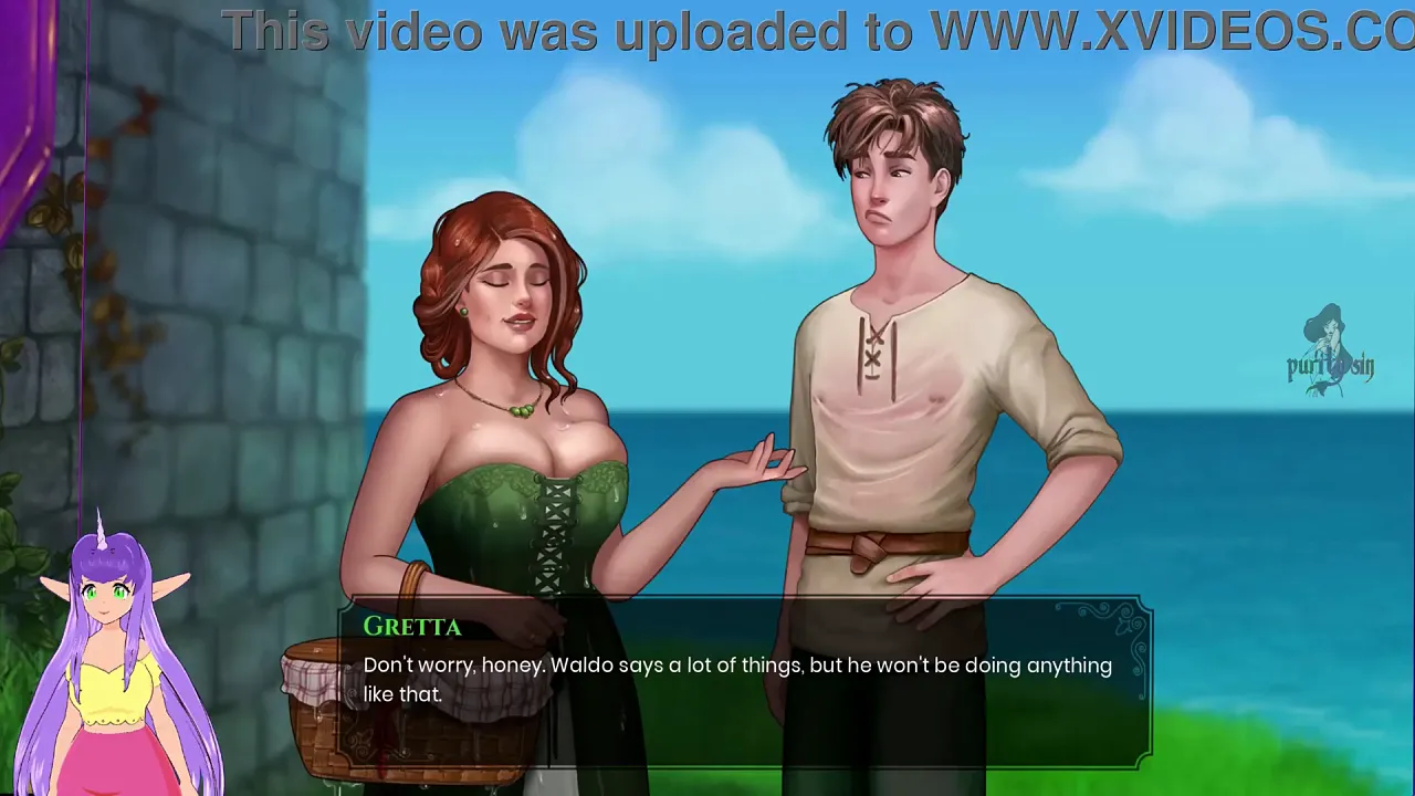 Redheaded MILF demon girl in ecchi dating game hentai