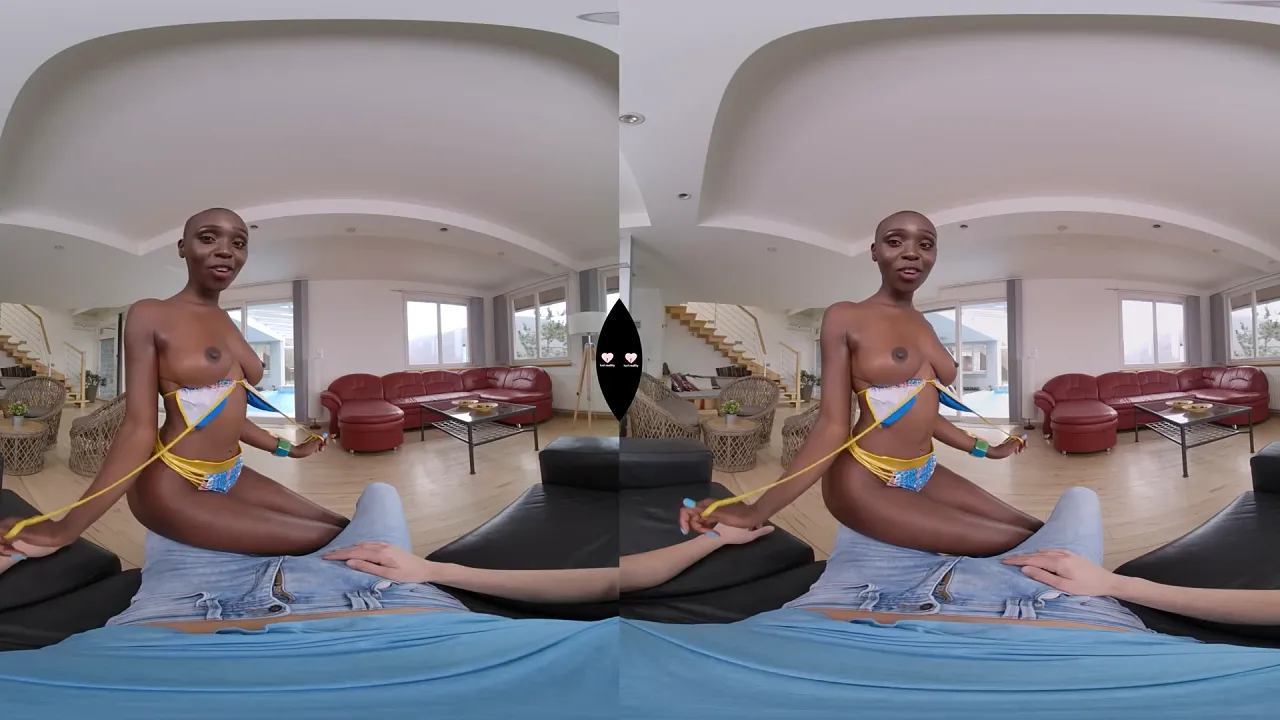 Zaawaadi blows and sucks in interracial POV blowjob and cumshot