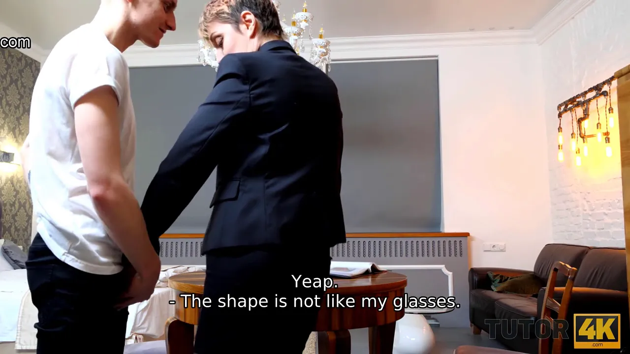 Russian literature tutor gets seduced and fucked by student Lovelace in stockings