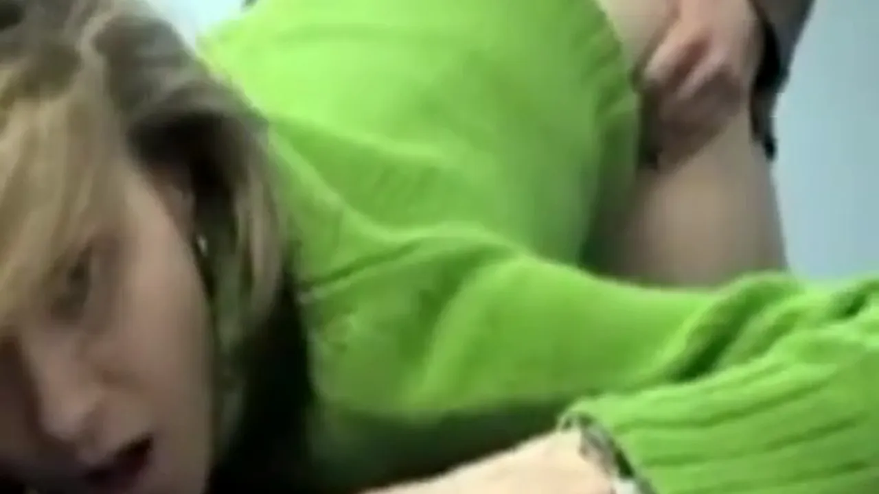 Blonde secretary gets fucked hard on the desk by her boss