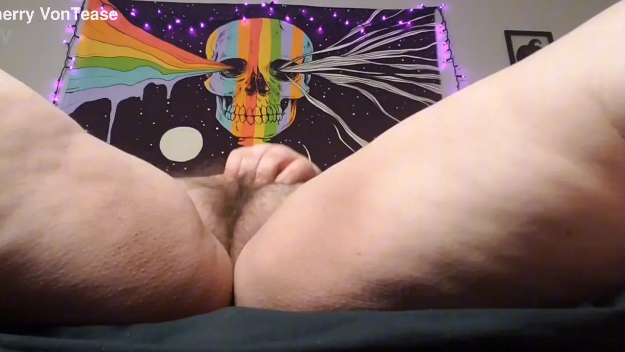 Cherry VonTease licks and worships her big hairy wet BBW pussy