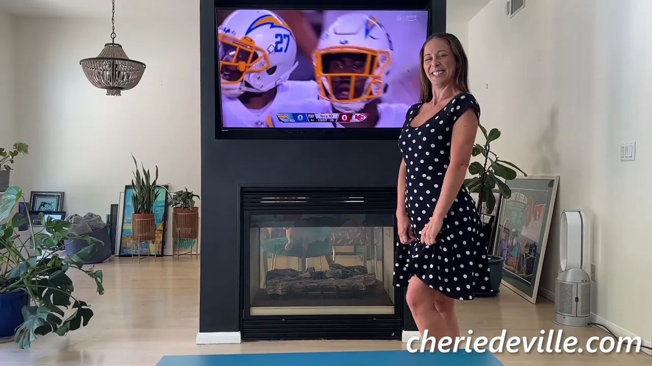 Cherie DeVille teases and rides her stepson in reverse cowgirl POV while he watches the