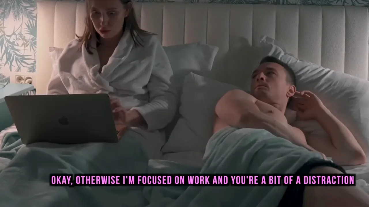 Pervy stepson tricks his curvy brunette MILF stepmom into sex in bed, then creams her and