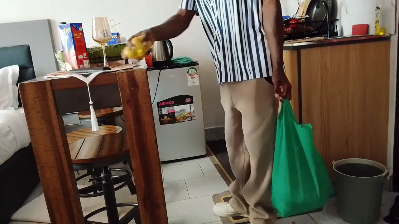 Stepbrother helps cook while admiring his stepsister's big ass and tits