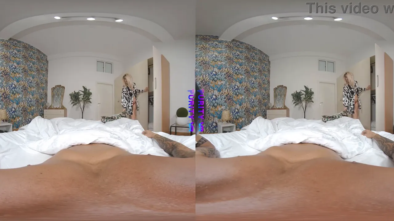 Blonde MILF Valeria Borghese films herself fucking Andrew missionary in VR