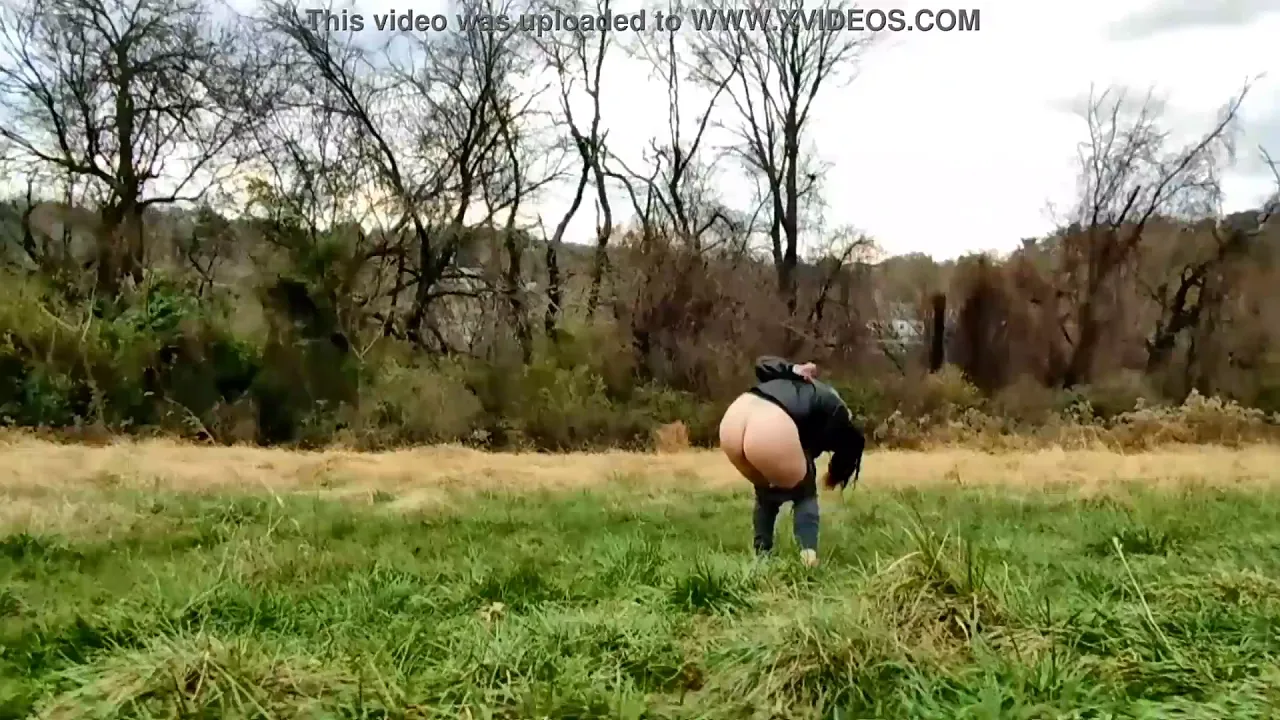 Handcuffed MILF flashes her big ass in public pantsing challenge